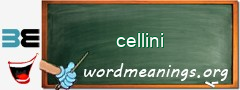 WordMeaning blackboard for cellini